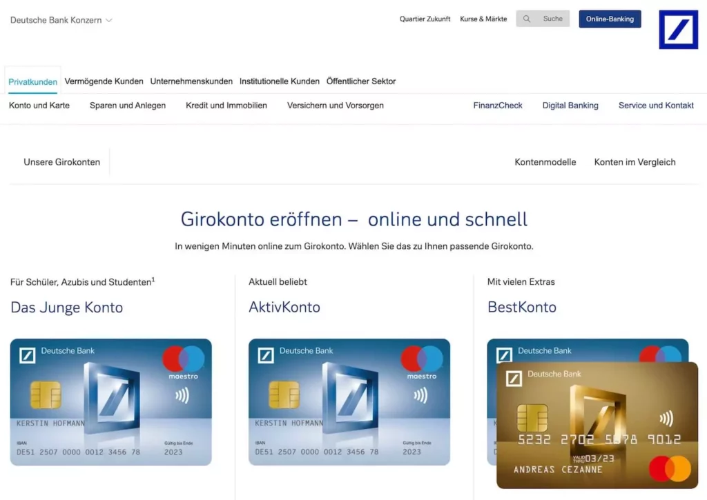 Deutsche Bank Girokonto